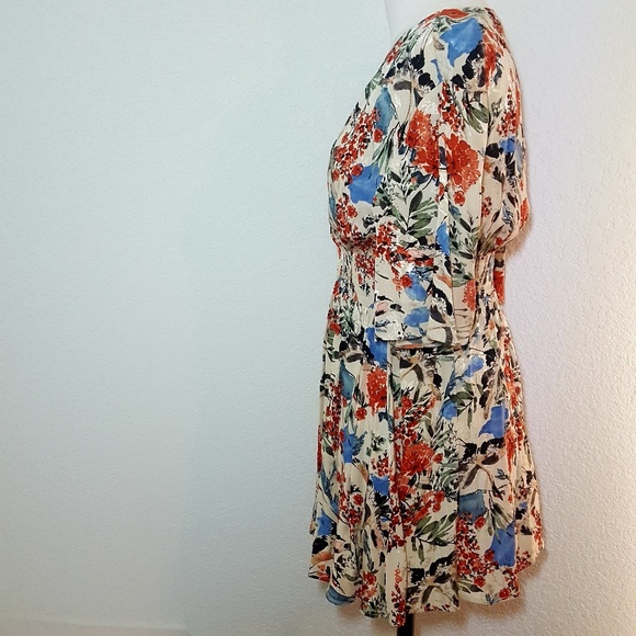 Zara Basics | Floral Flair Dress | Small - Picture 4 of 6